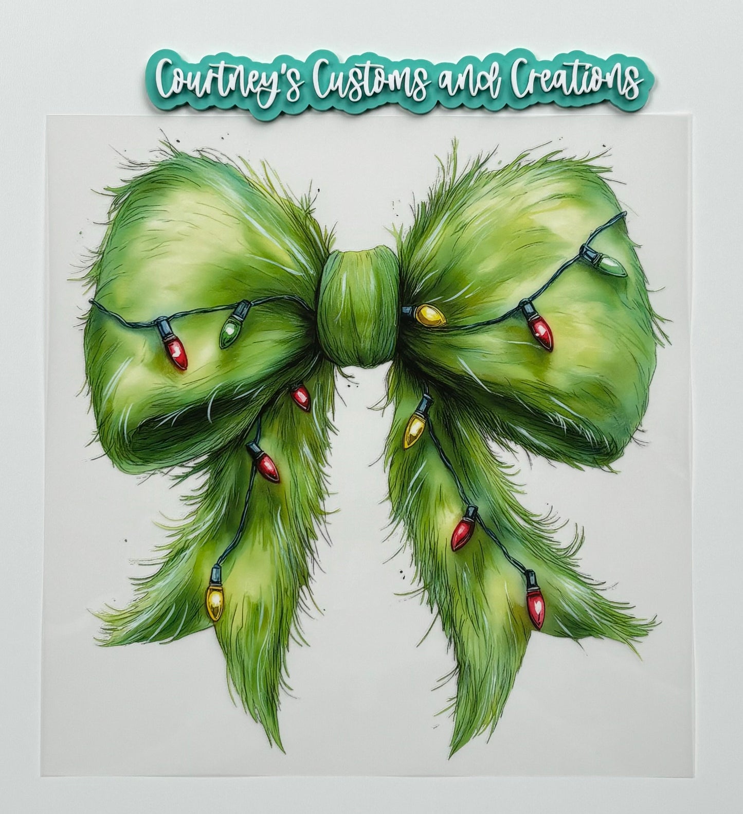 Green Christmas Bow