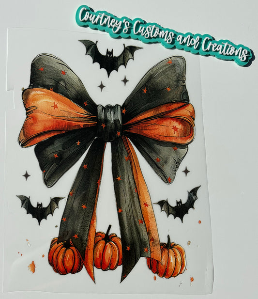 Halloween Pumpkin & Bat Bow