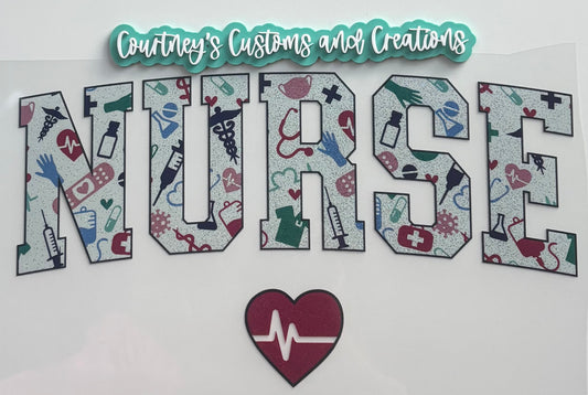 Nurse Heart (Glitter)