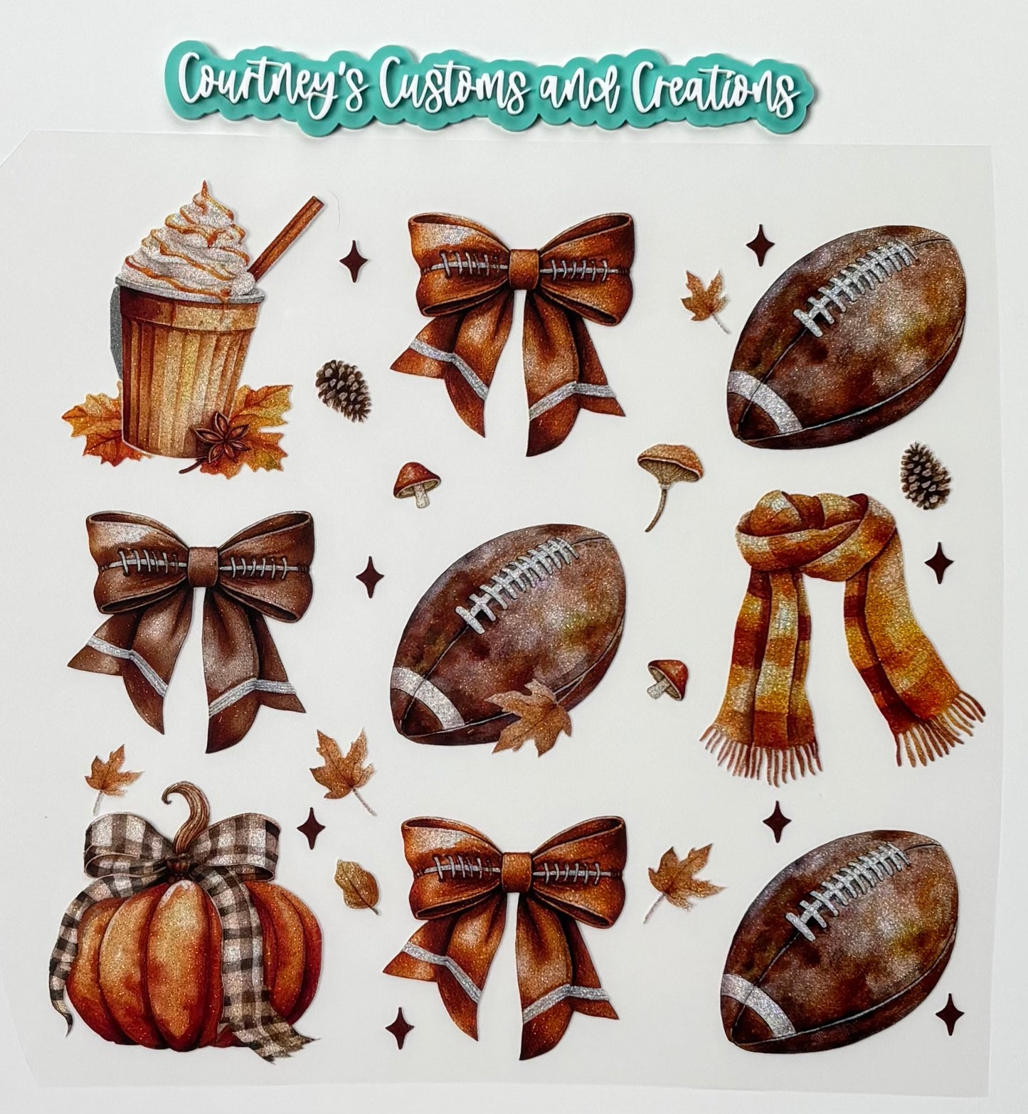 Fall Football Coquette (Glitter)