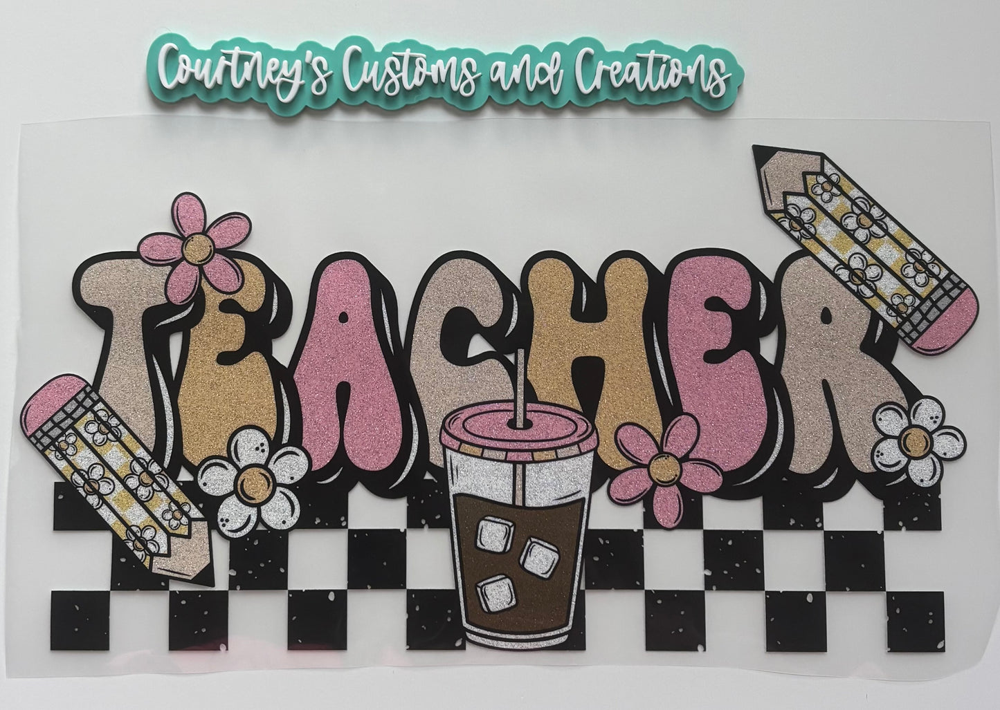 Checkered Teacher (Glitter)