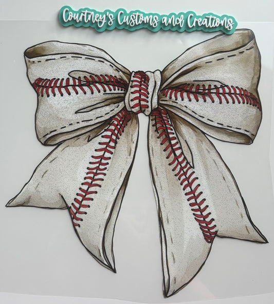 Baseball Bow (Glitter)
