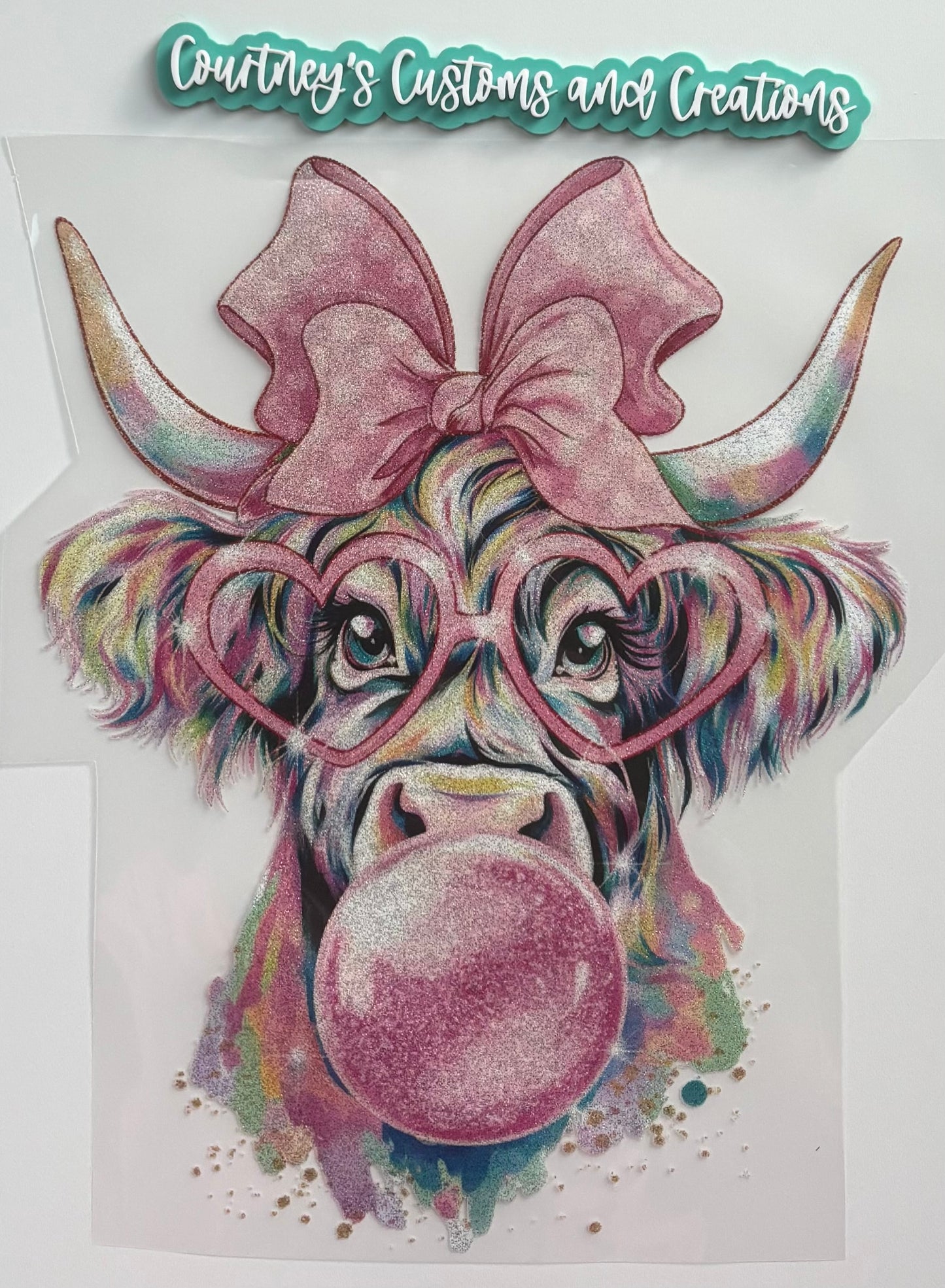 Bubblegum Cow (Glitter)