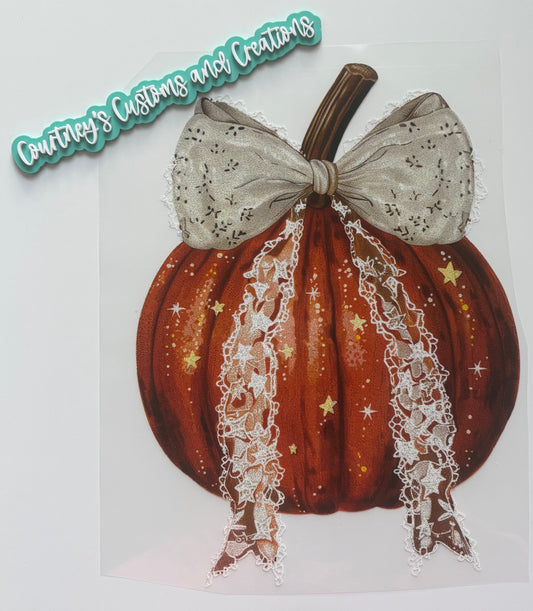 Lace Bow Pumpkin (Glitter)