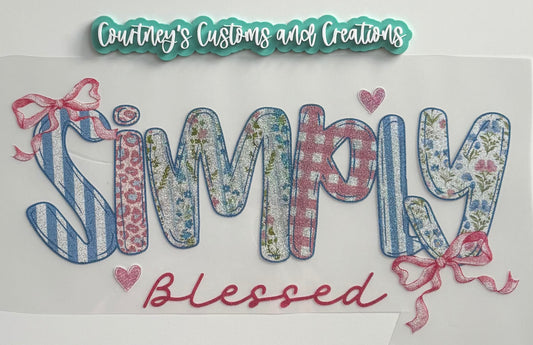 Simply Blessed (Glitter)