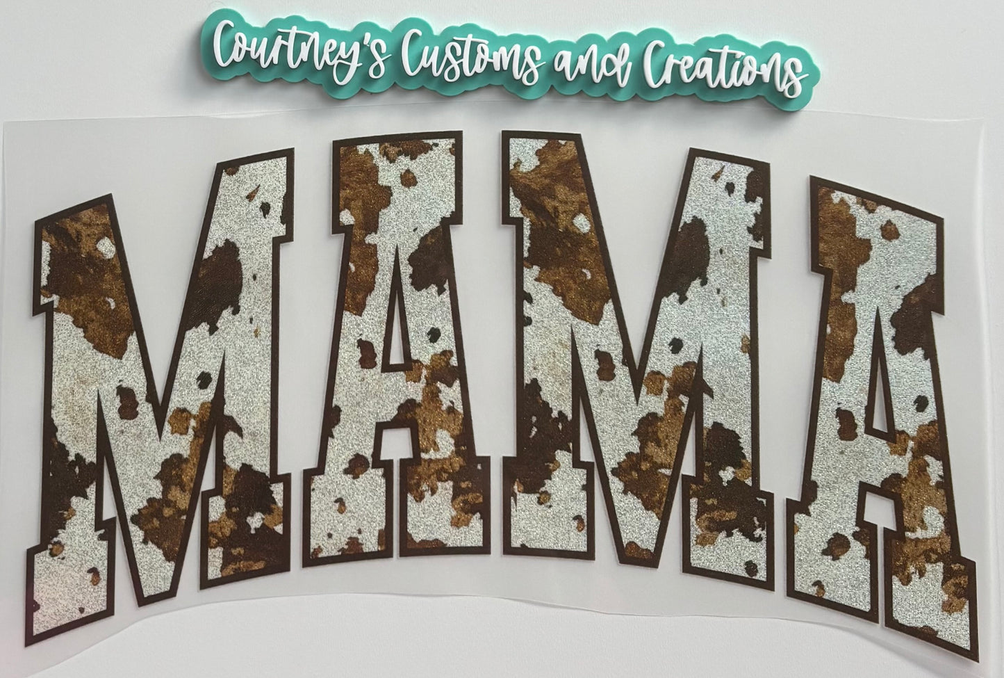 Cow Print Mama (Glitter)