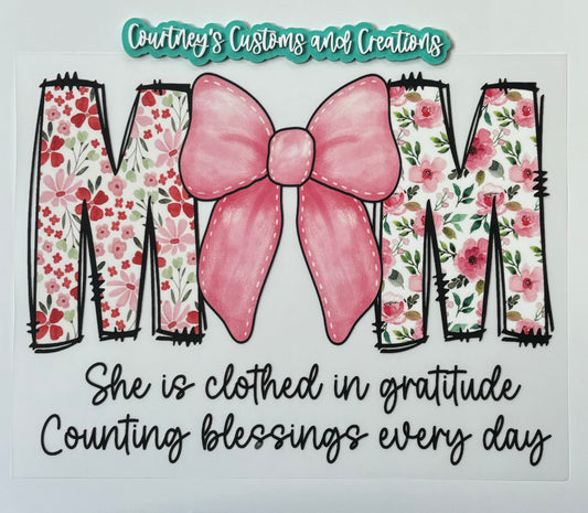 Mom: She Is Clothed In Gratitude