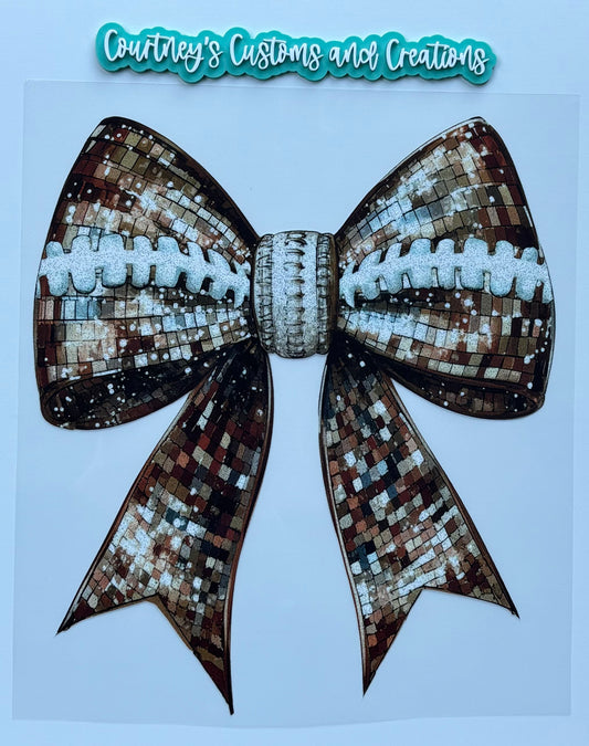 Football Bow (glitter)