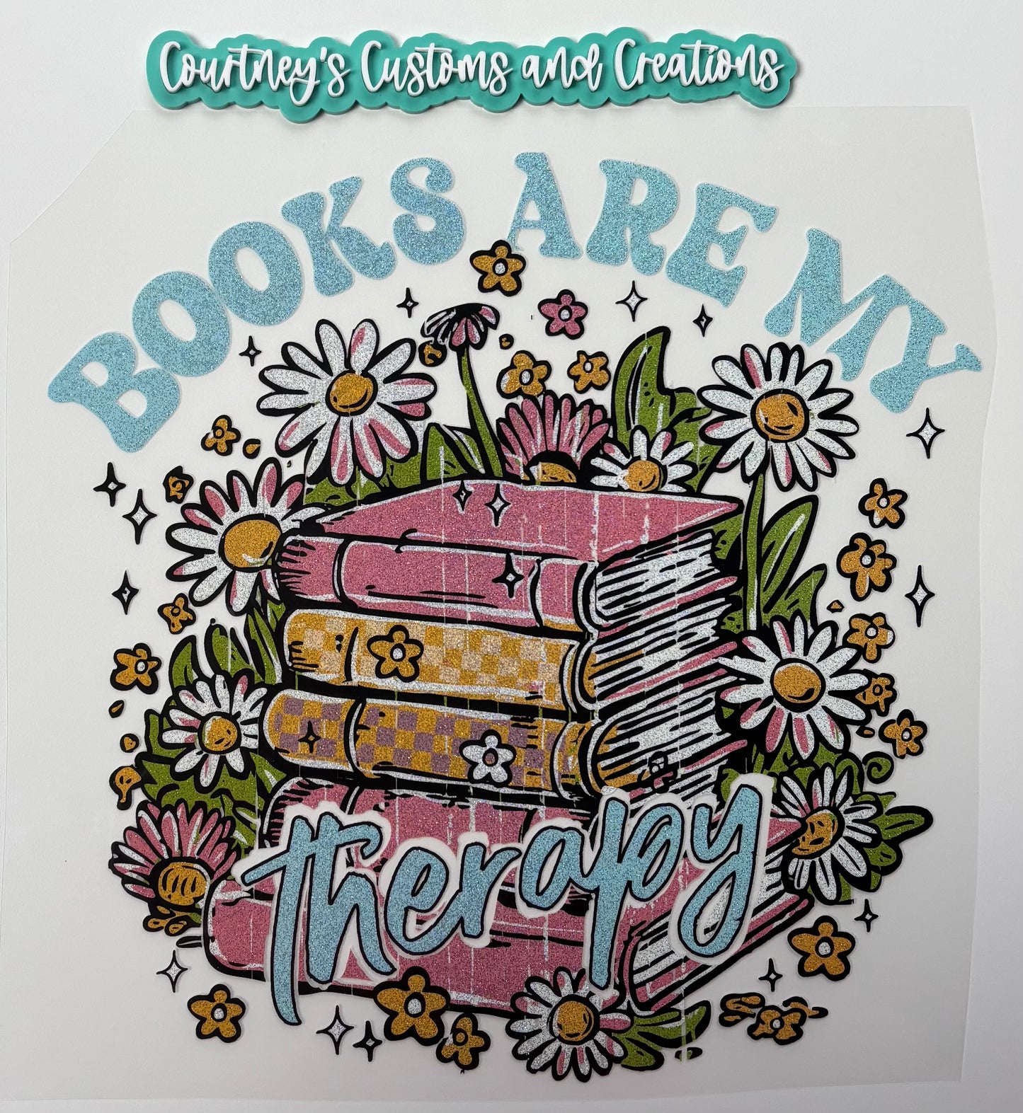 Books Are My Therapy (Glitter)