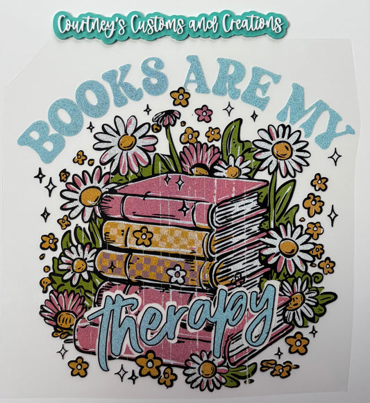 Books Are My Therapy (Glitter)