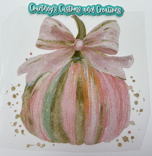 Water Color Pumpkin (Glitter)