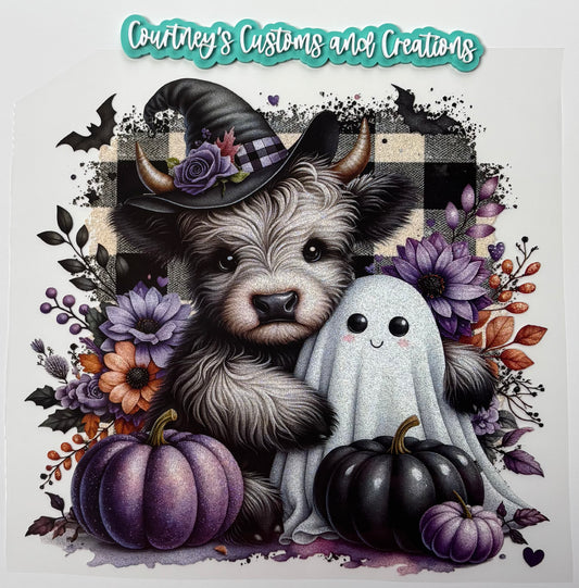 Cow Witch With Ghost (Glitter)