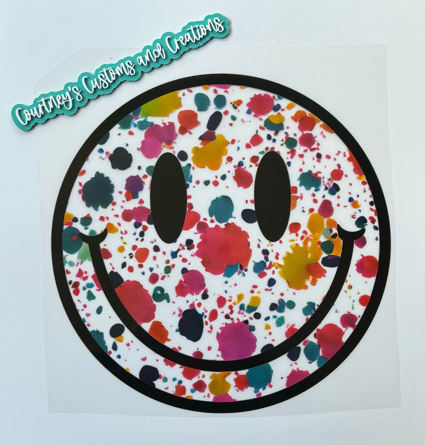 Paint Splatter Smiley (glitter)