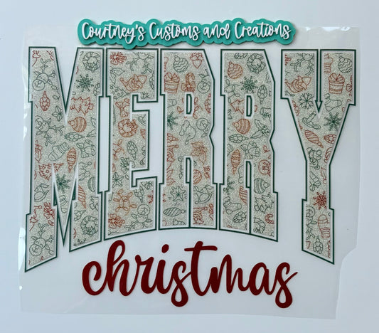 Merry Christmas Wrapping Paper (glitter)