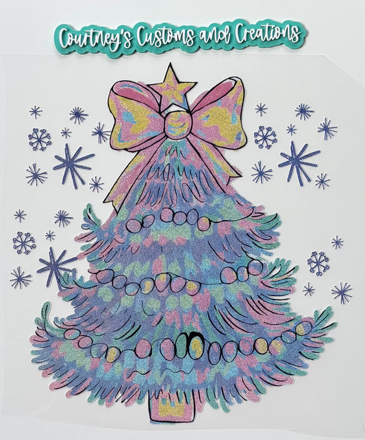 Colorful Christmas Tree (Glitter)