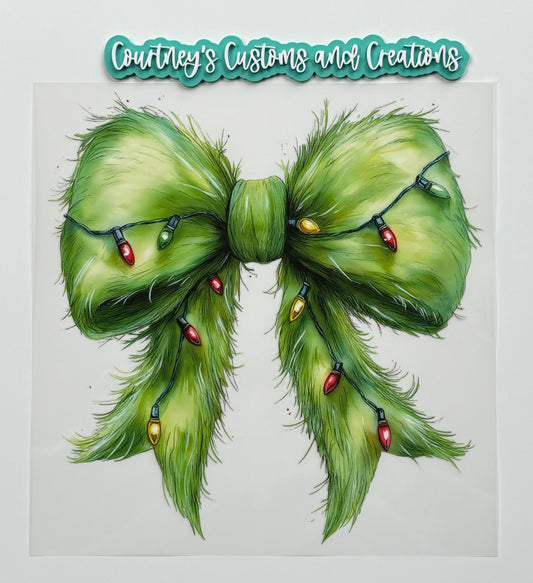 Green Christmas Bow