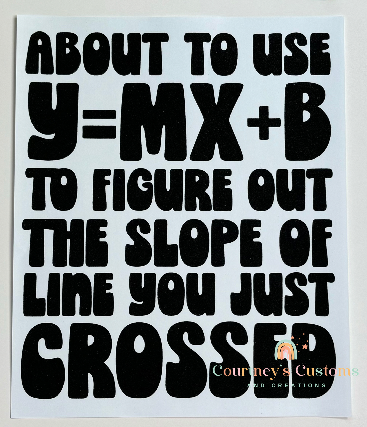 Y=MX+B