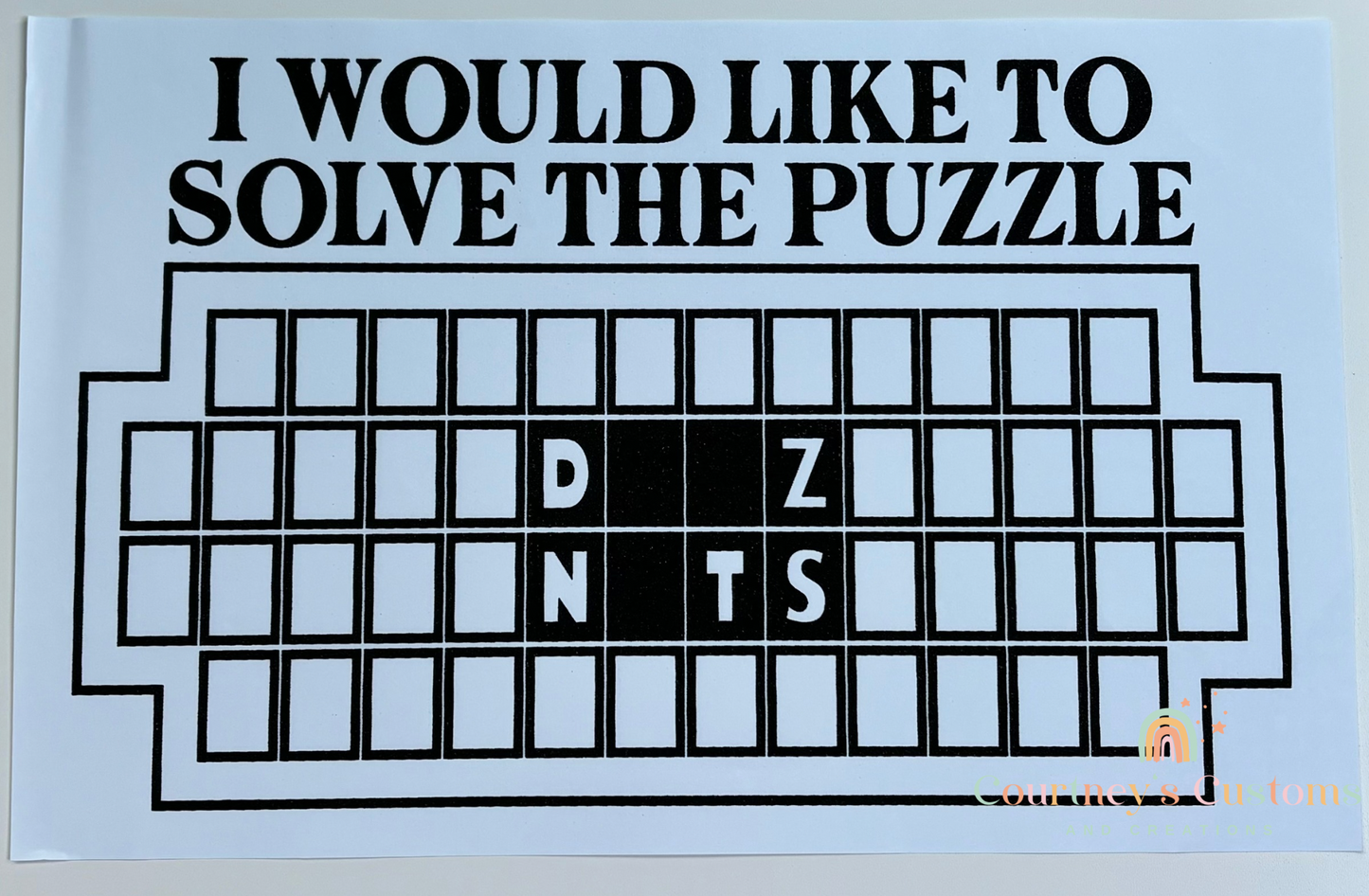 I Would Like To Solve The Puzzle